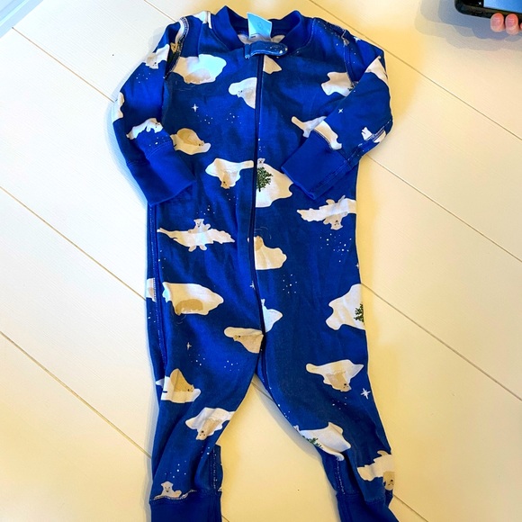 Hanna Andersson Pajamas Hanna Andersson Blue Bear Pajamas Footless One Piece Zip Up 92 Months Poshmark